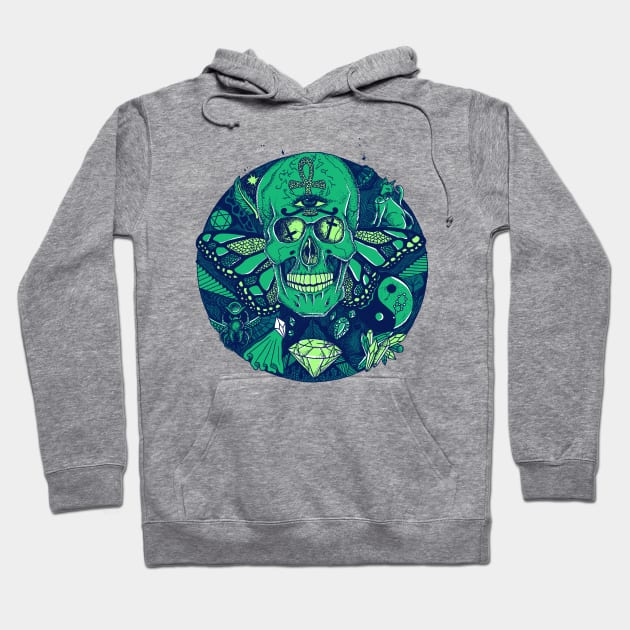 Ngreen Skull Circle of Humanity Hoodie by kenallouis